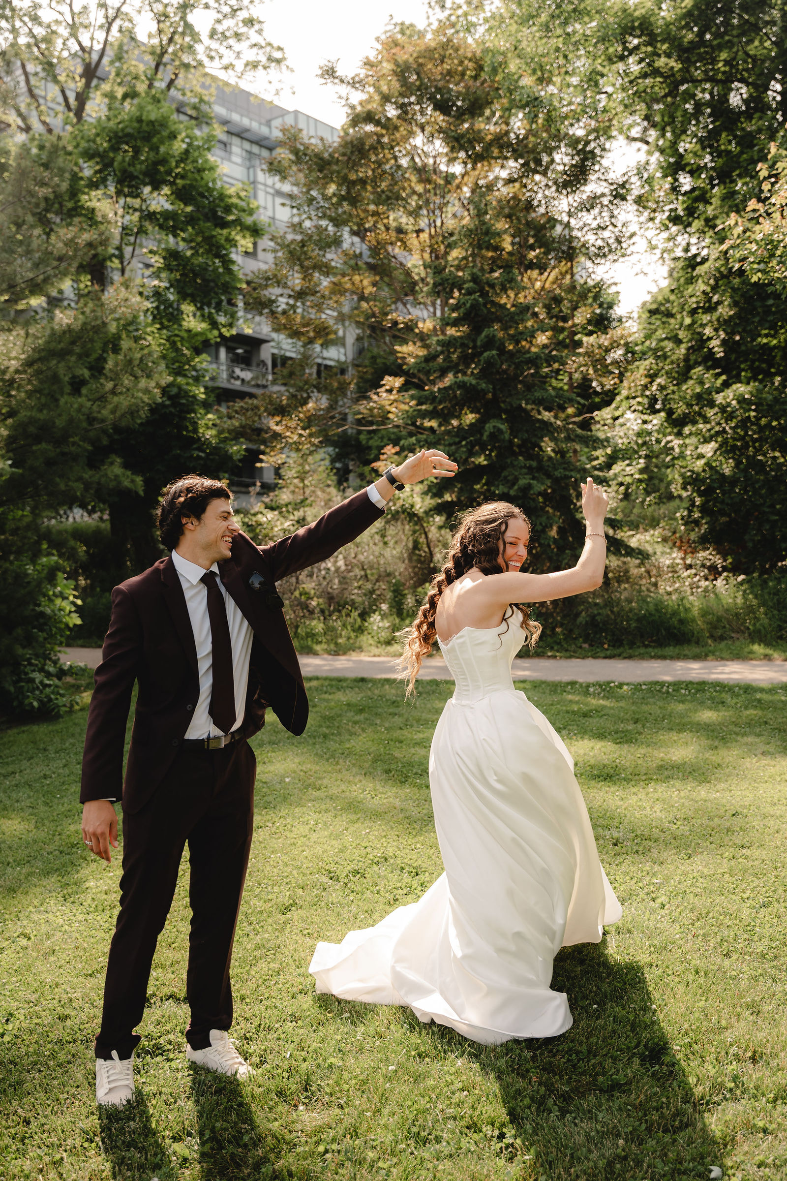 A twirl in the garden light