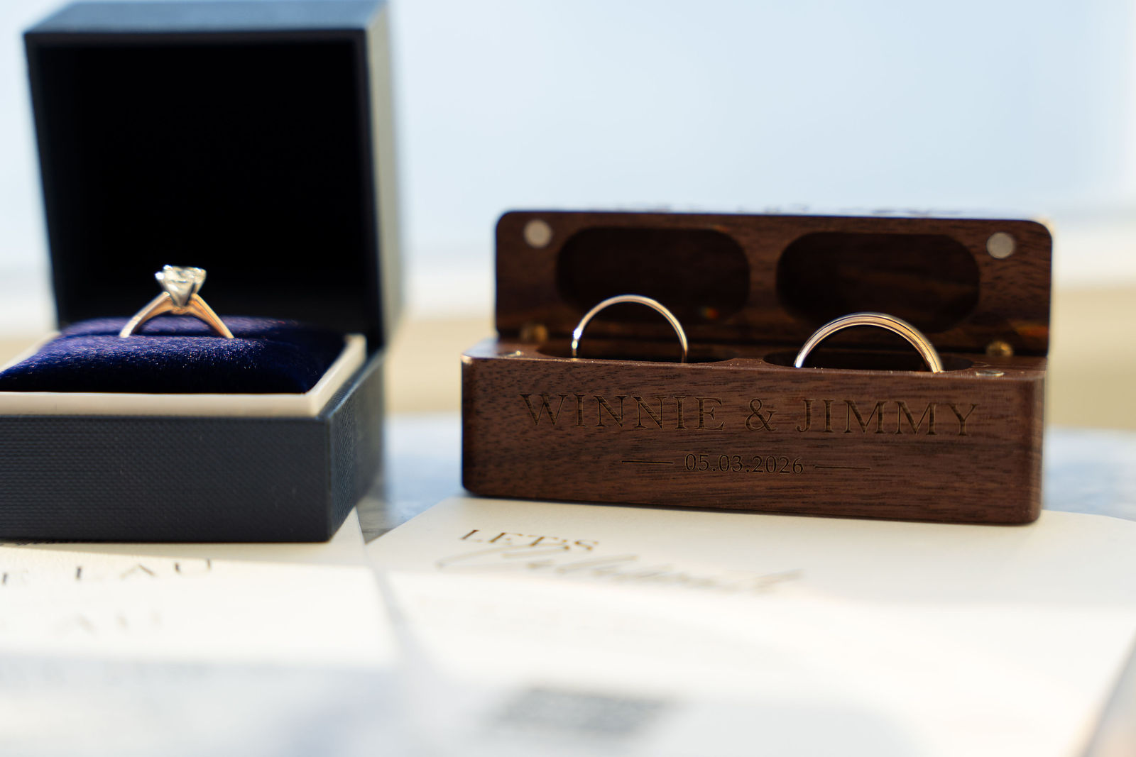 Engraved rings, Winnie and Jimmy