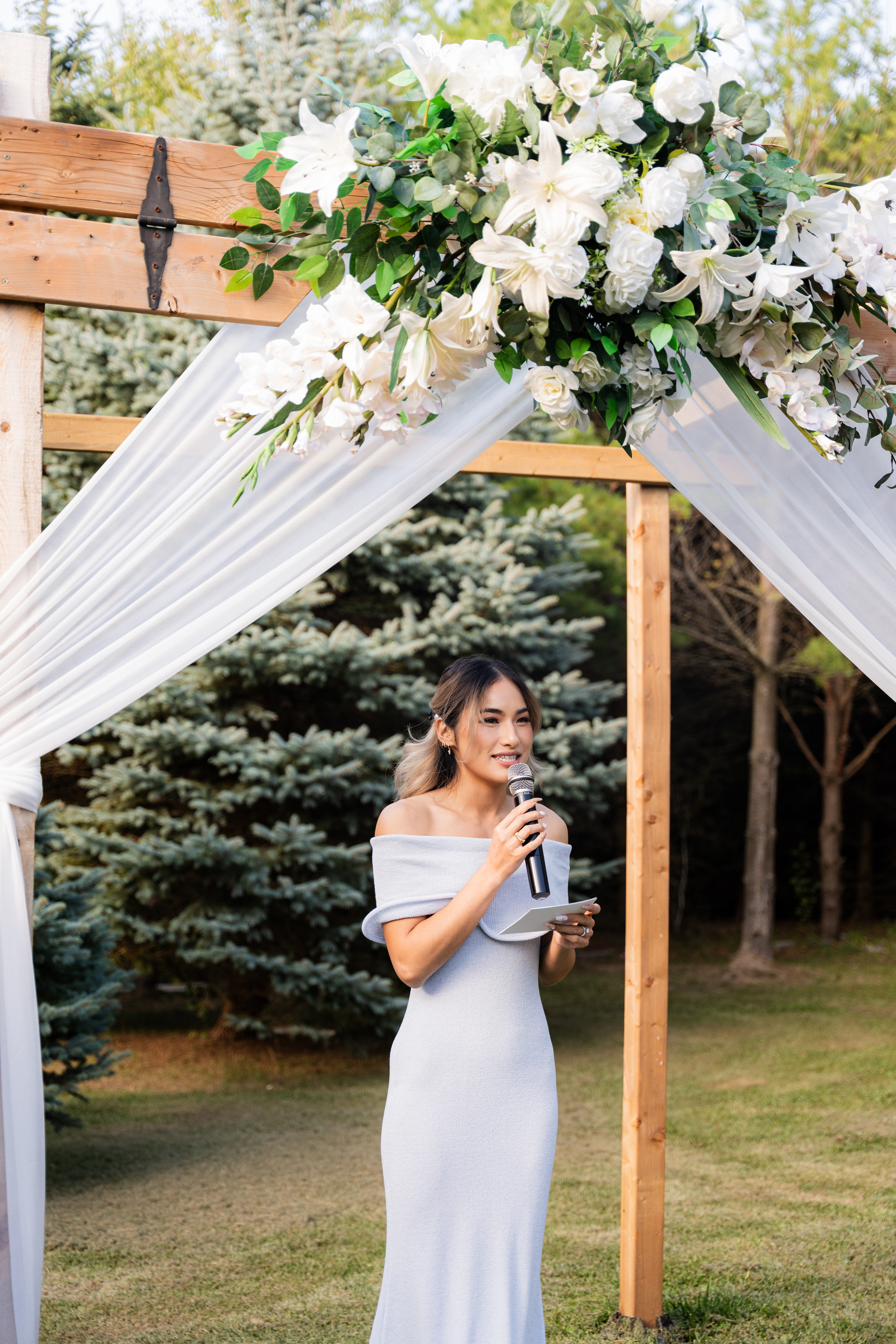 Officiant speaks