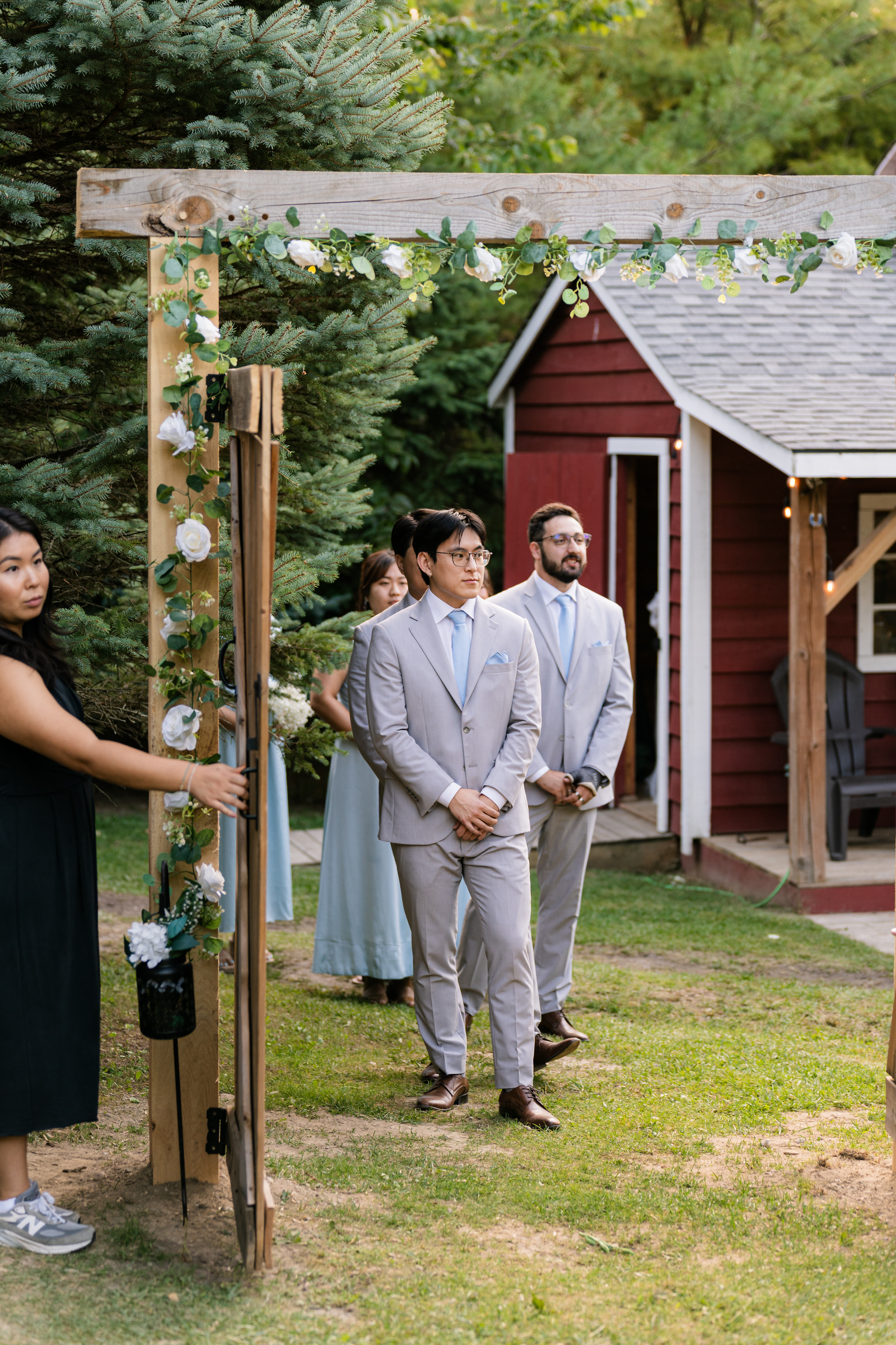 Groom at altar