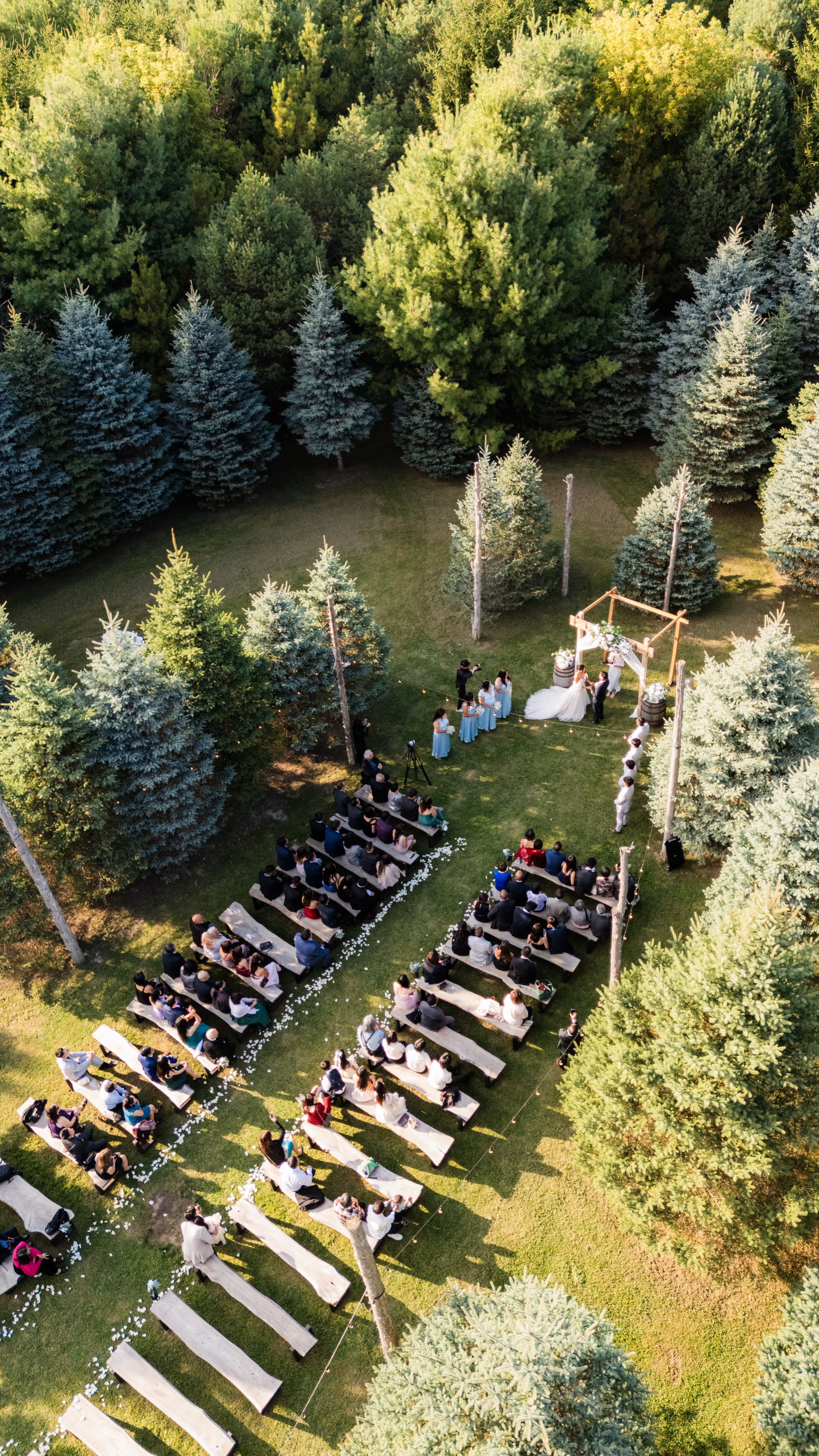 Aerial of ceremony