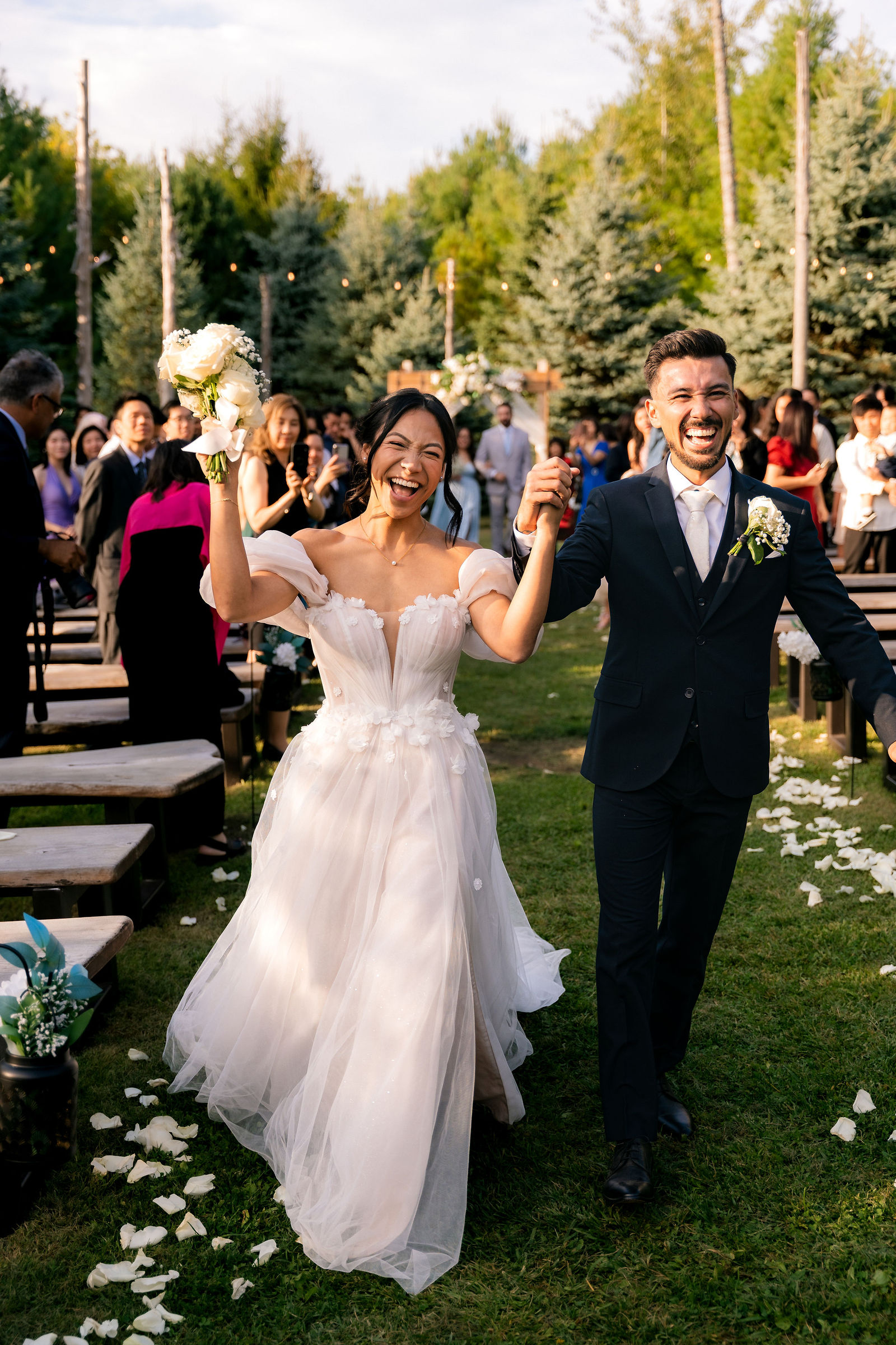 Triumphant recessional down the aisle